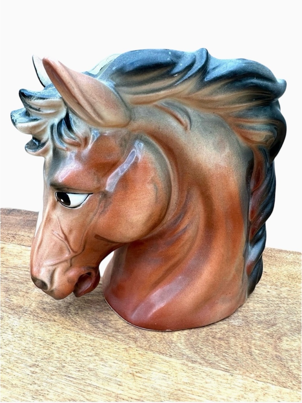 Vintage Relpo Ceramic Horse Head Vase #6739